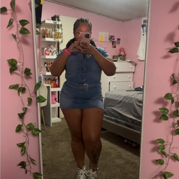 Denim Button-Up Dress - Picture 6 of 6